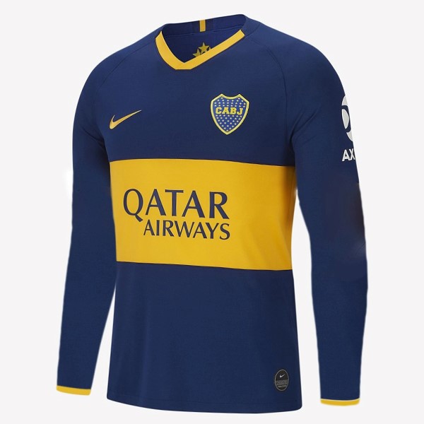 Camiseta Boca Juniors 1ª Kit ML 2019 2020 Azul